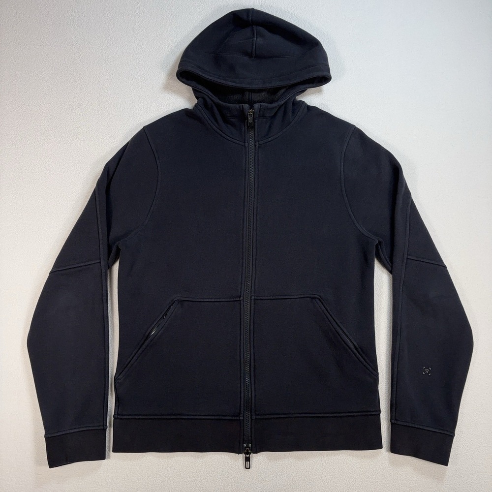 Lululemon Ritual‎ Jacket Men's S Black Pockets Fleece  Full Zip Hoodie M4638S
